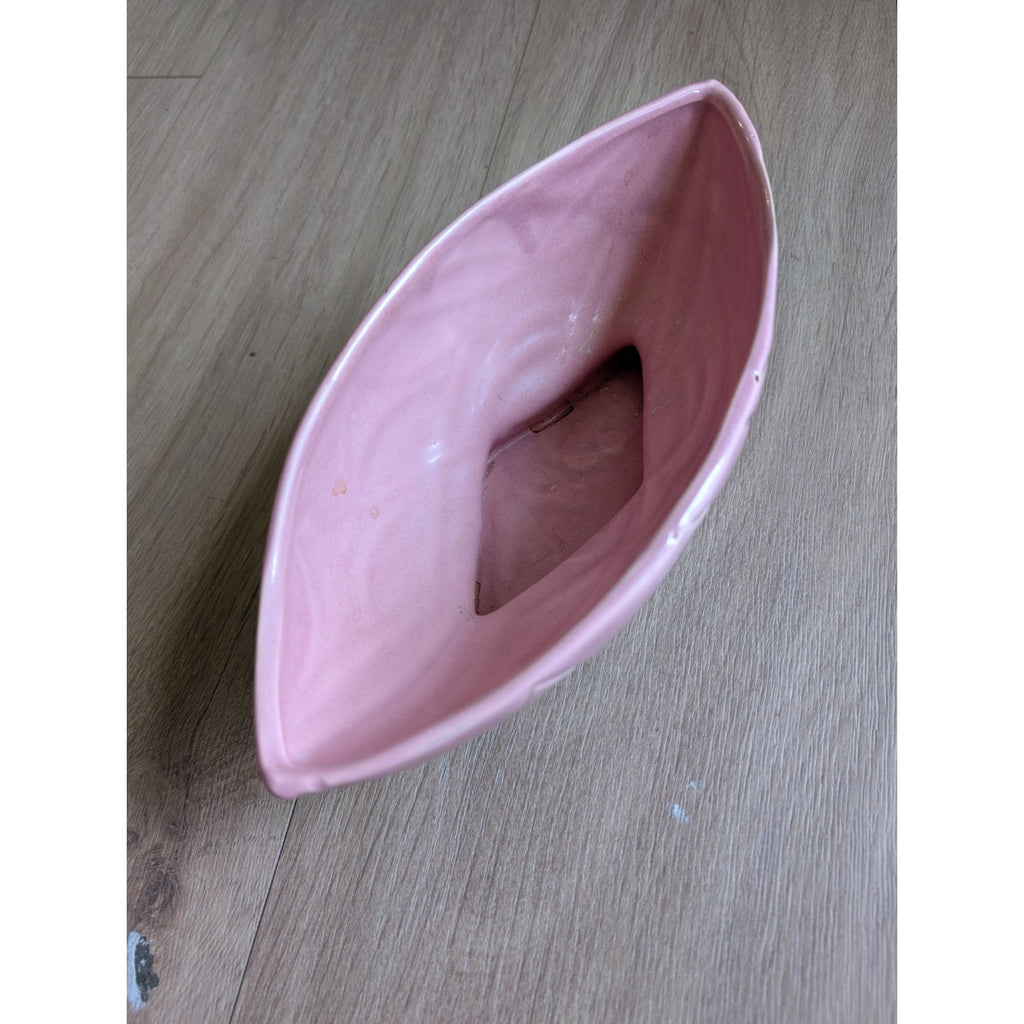 Art Deco Planter by RRP Co USA Pottery 10" Oval Planter Bowl Pink Glaze
