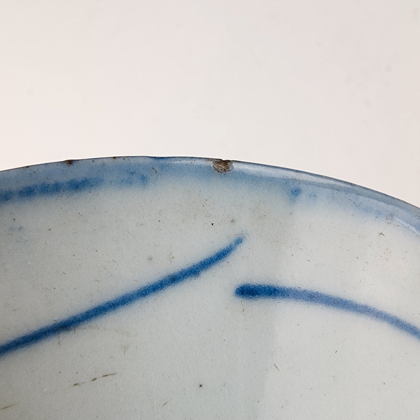 19th C Chinese Porcelain 6" Plate Qing Dynasty Blue & White Export Scholars Mark