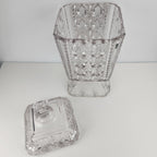 Purple Depression Pressed Glass Lidded Cookie Jar 8 1/2" Tall Vintage
