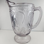 Dotted Loop Pattern Purple Depression Glass Pitcher Vintage