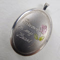 Heart Theme Photo Locket Sterling Silver 925 Pendant Vintage