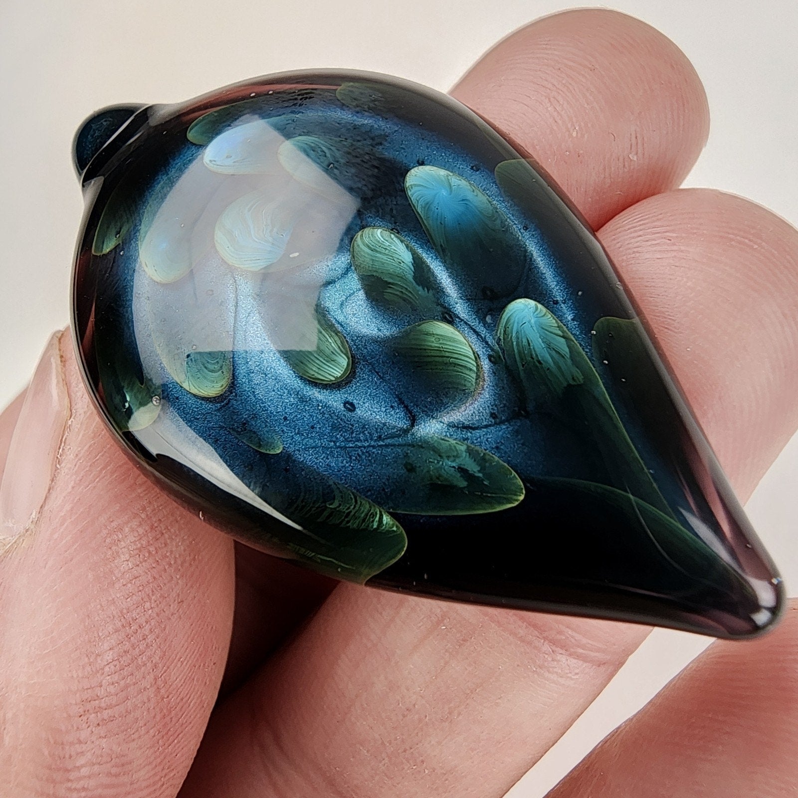 Borosilicate Implosion Glass Pendant Heady Sparkle Boro Glass