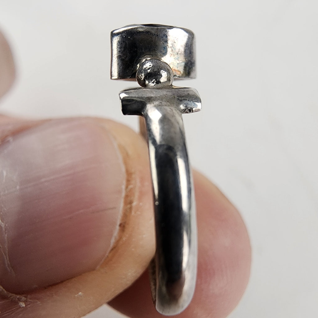 Vintage Marquise Cut Garnet Ring Size 6 in Sterling Silver 925