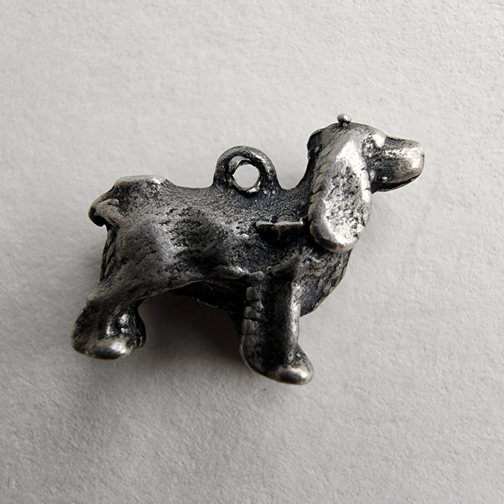 Vintage Dachshund Dog Charm in Sterling Silver 925