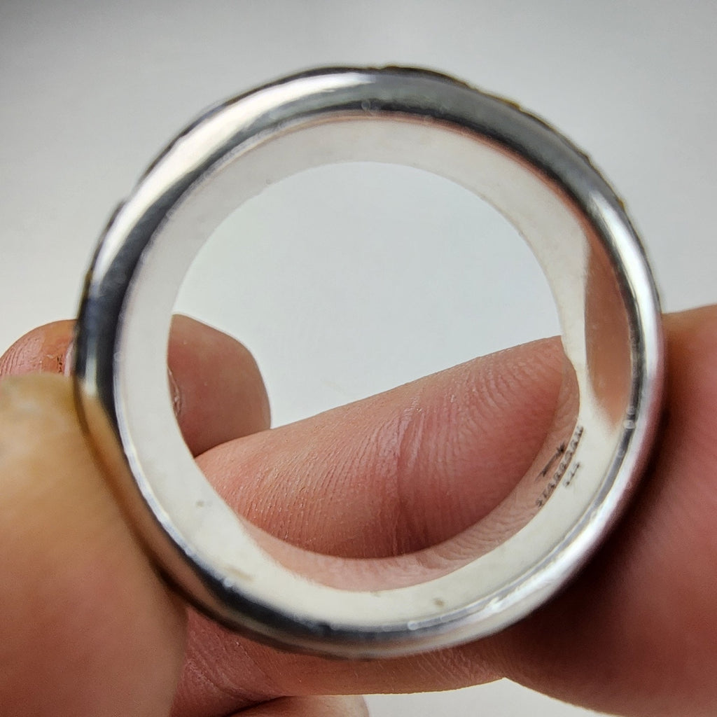 Campo de Cielo Meteorite Band Ring Size 10 1/2 by Starborn Sterling Silver 925