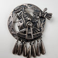 Early Taxco Articulated Pendant Sterling Silver 925 Aztec Emperor Cuauhtemoc
