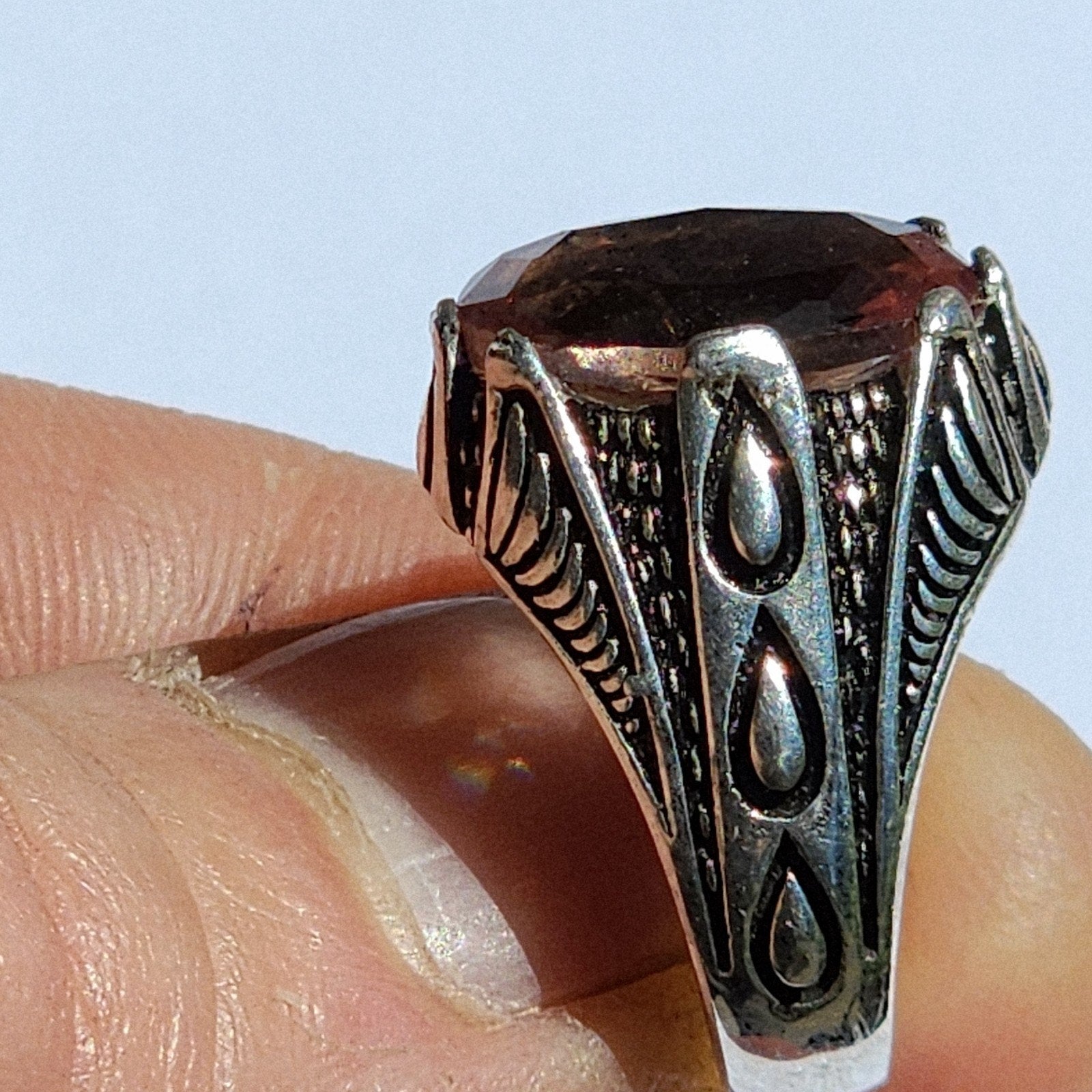 4ct Zultanite Color Changing Turkish Ring Size 6 1/2 Sterling Silver Sultanite