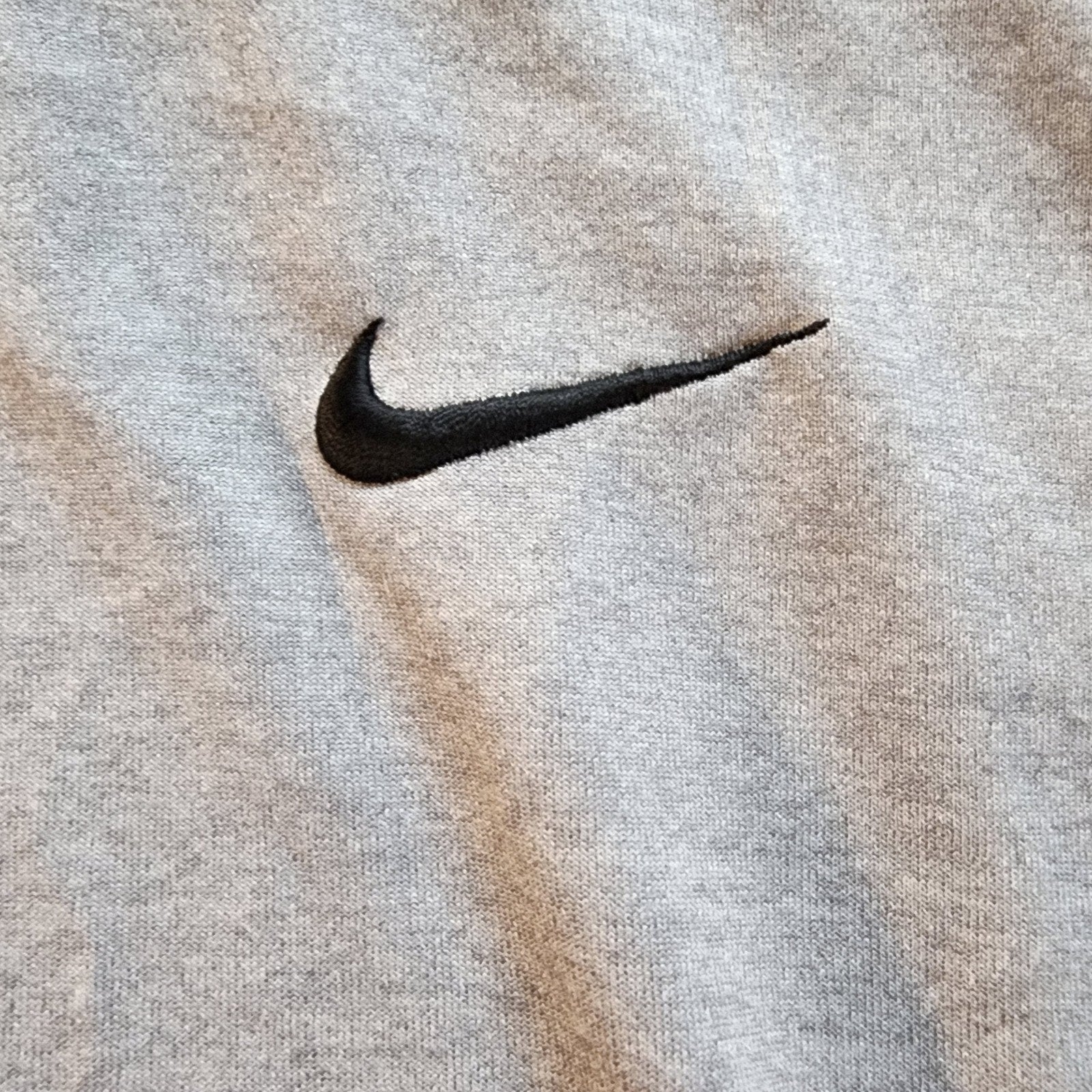 Medium Nike Running Dri-Fit T-Shirt Gray Vintage Mens Active Wear Short Sleeve