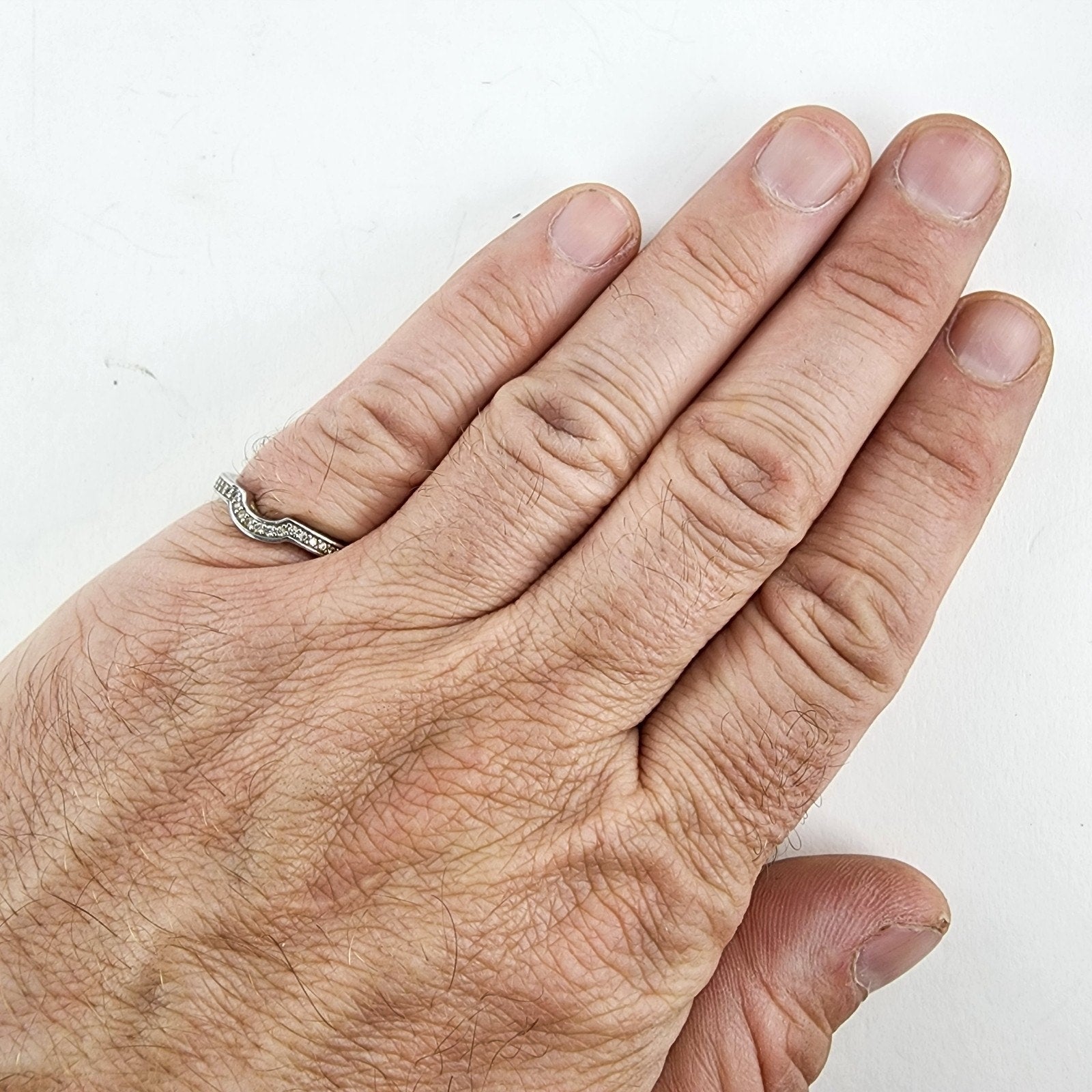 Drop Ring Size 8 Sterling Silver 925 Vintage