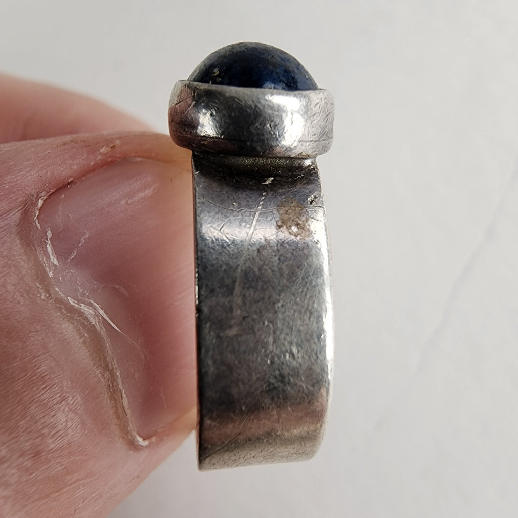 Native Lapis Ring Size 7 1/4 in Sterling Silver 925 Vintage