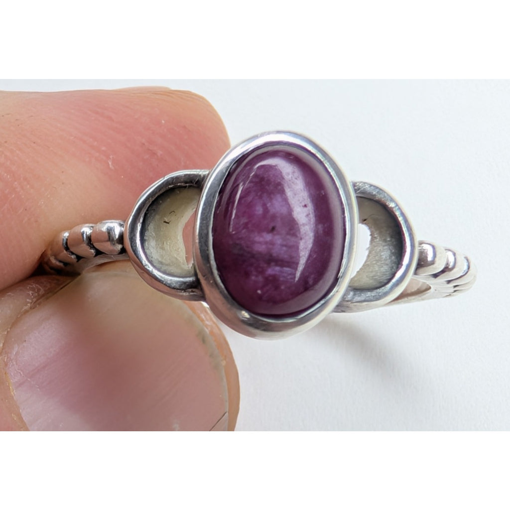 Purple Mohave Turquoise Sterling Silver 925 Ring 8 3/4