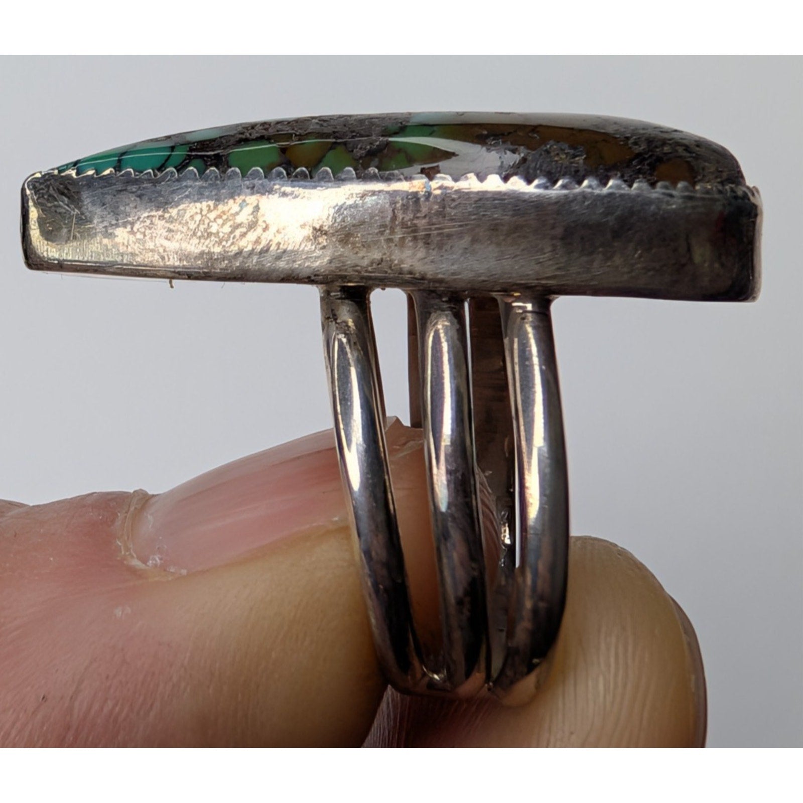 Royston Turquoise Sterling Silver 925 Native Ring Size 7 by Ruben Castillo