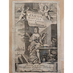 1670 Cornelius Schrevelius Lexicon Manuale Title Page Signed and Framed