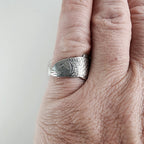 Vintage Fish Spoon Ring Adjustable Size 8 in Sterling Silver 925