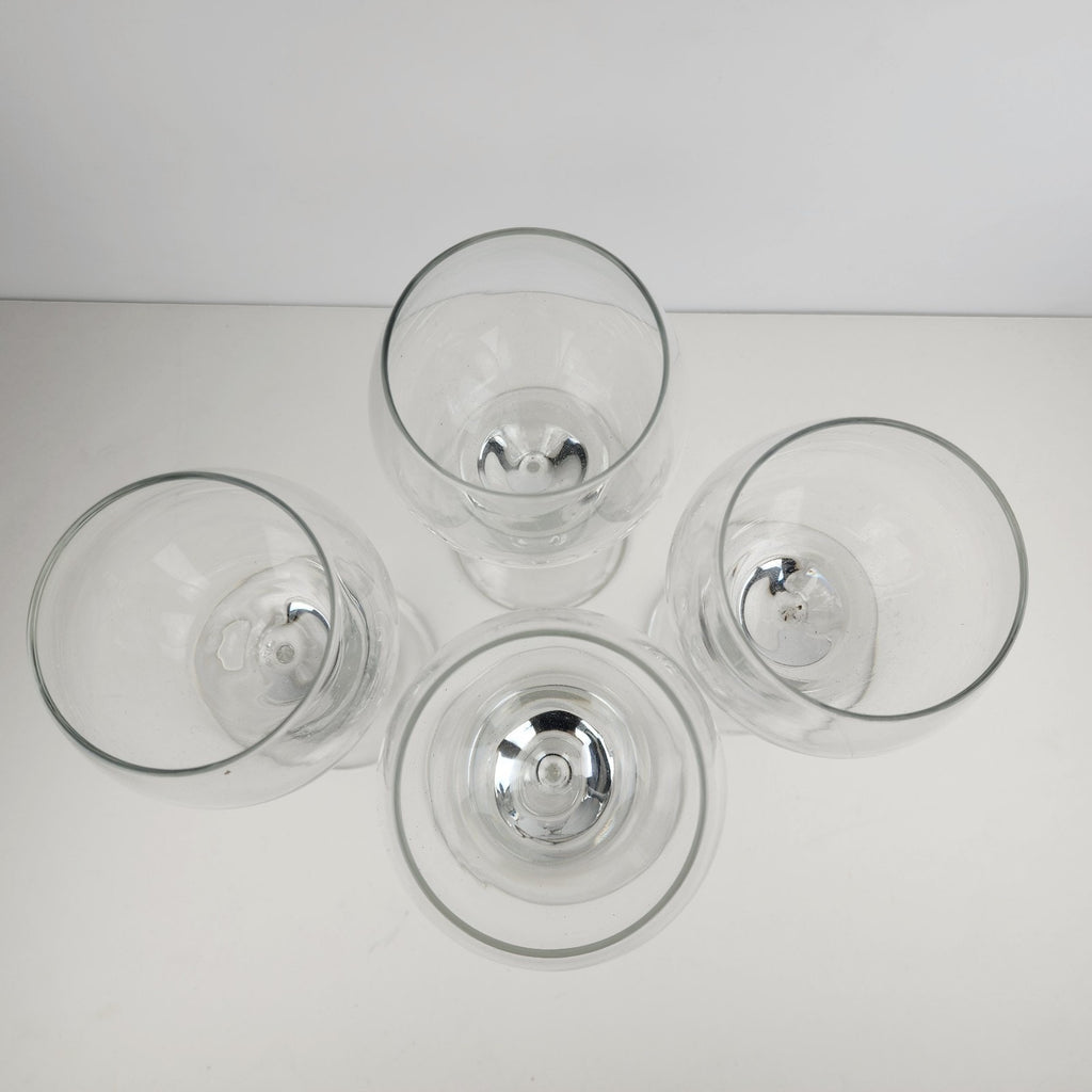 7" Clear Glass Stemware Wine Glasses Set of 4