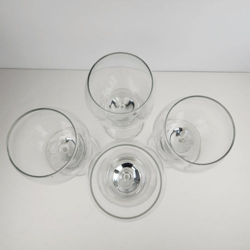 7" Clear Glass Stemware Wine Glasses Set of 4