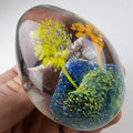 2 1/2" Tree Landscape Art Glass Paperweight Vintage Hand Blown Borosilicate