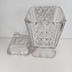Purple Depression Pressed Glass Lidded Cookie Jar 8 1/2" Tall Vintage