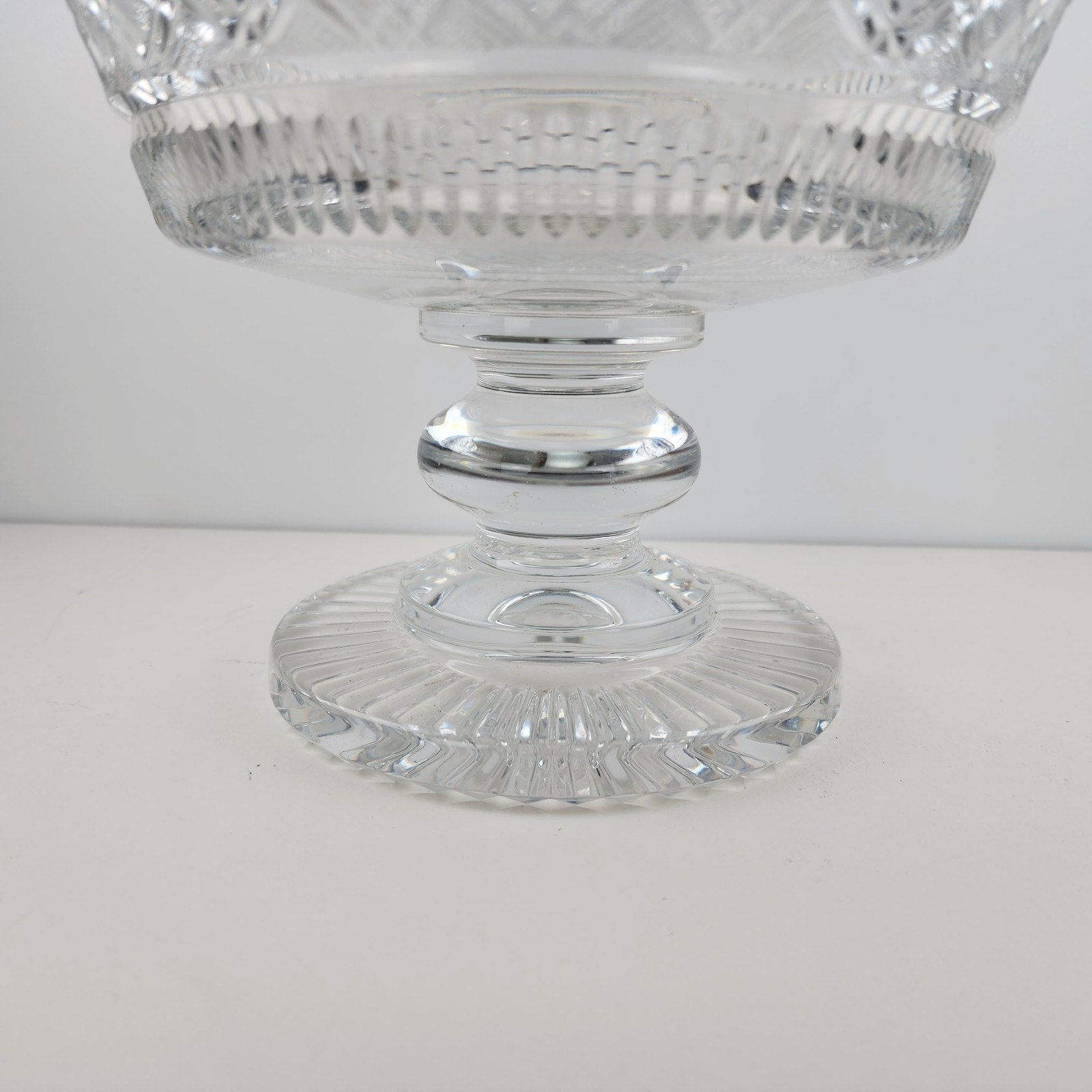 Waterford Crystal Georgian Strawberry Footed Punch Bowl 10" Vintage