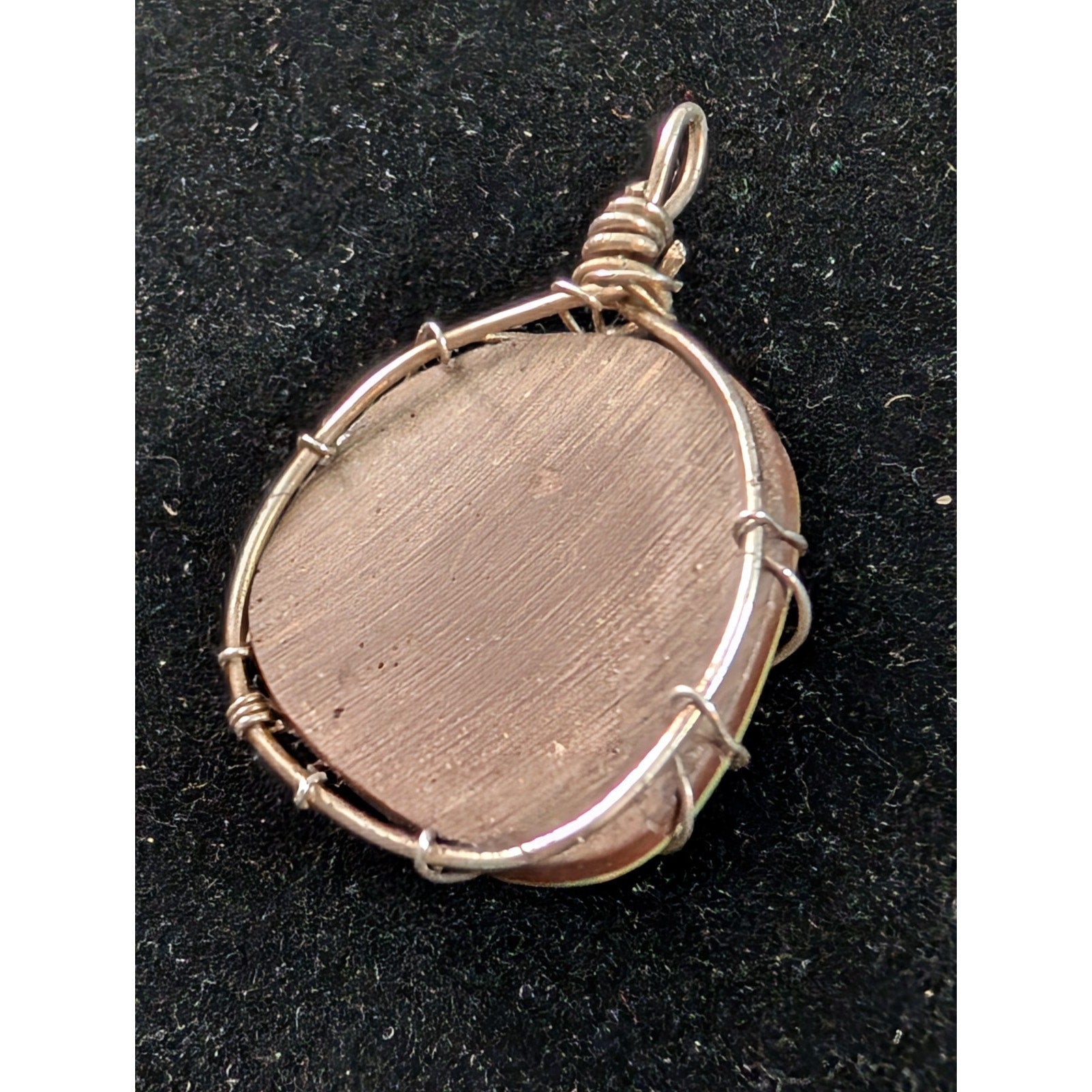 GREEN TURQUOISE Wire Wrap Sterling Silver 925 Pendant