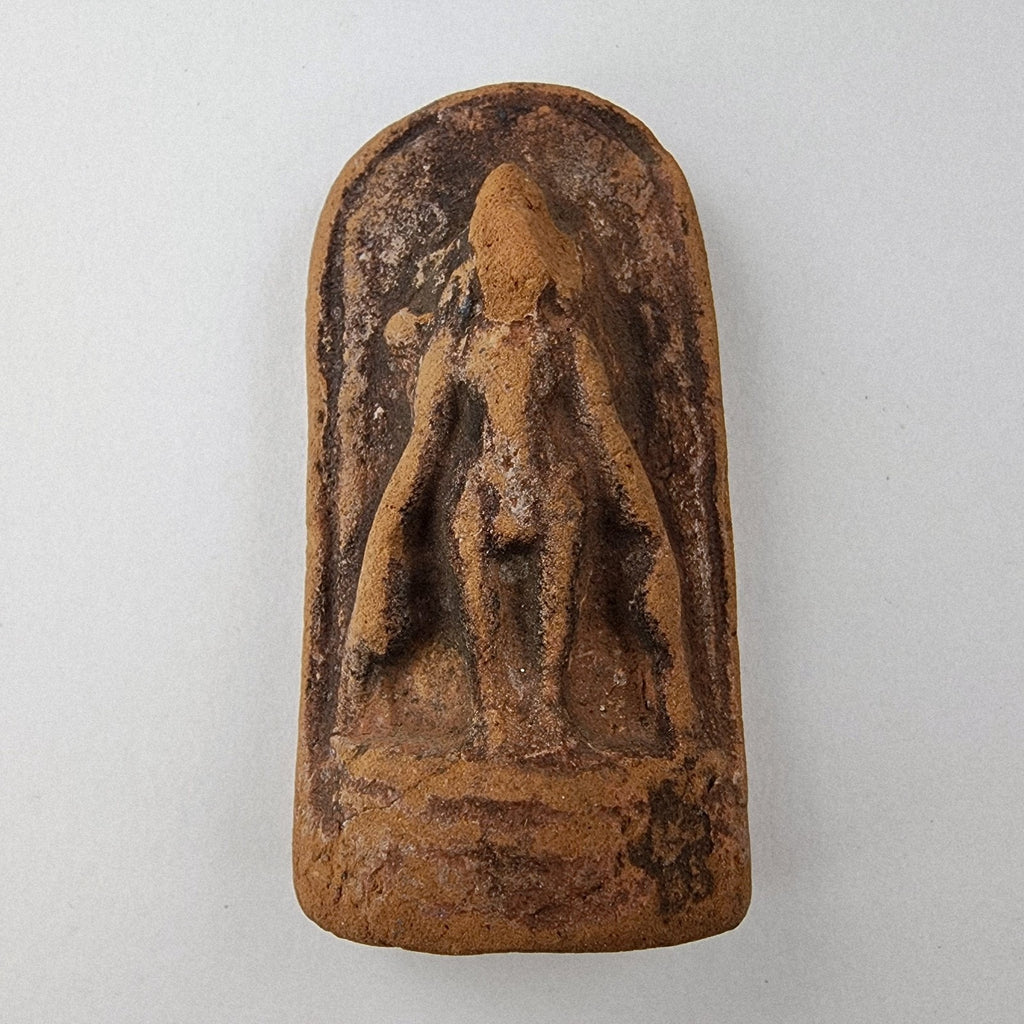 Phra Leela Walking Buddha Thai Clay Tablet Amulet