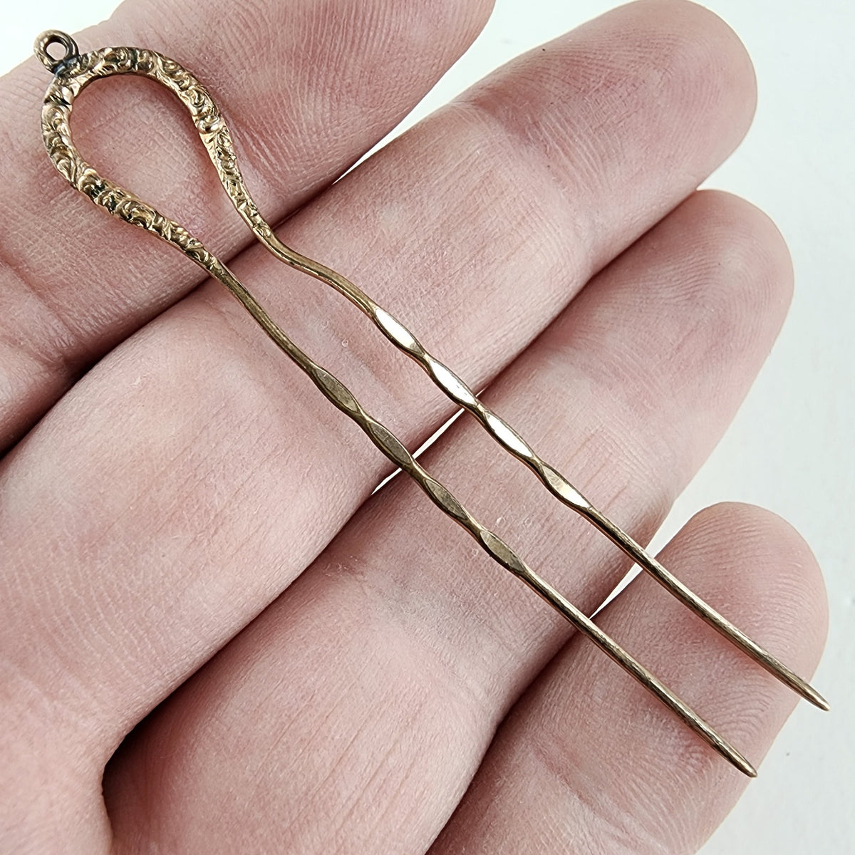 Gold Filled Victorian Hairpin Stick Pin Antique Edwardian for Eyeglasses