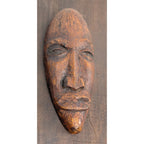 Midcentury Jamaican Carved Wall Hanging Face MCM
