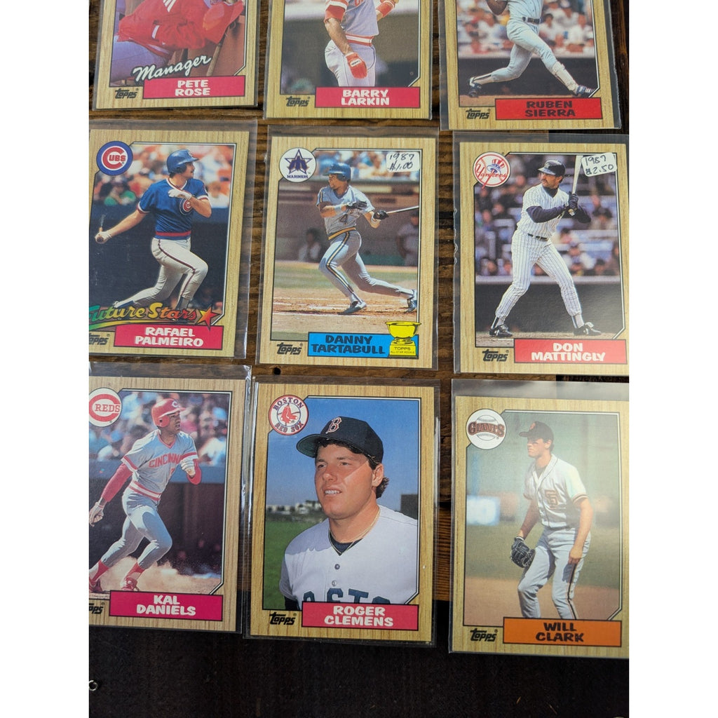 1987 Topps Baseball Woodgrain Border All Stars 20 Card Set NM to M