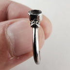 Vintage Clear Quartz Ring Size 7 1/2 in Sterling Silver 925