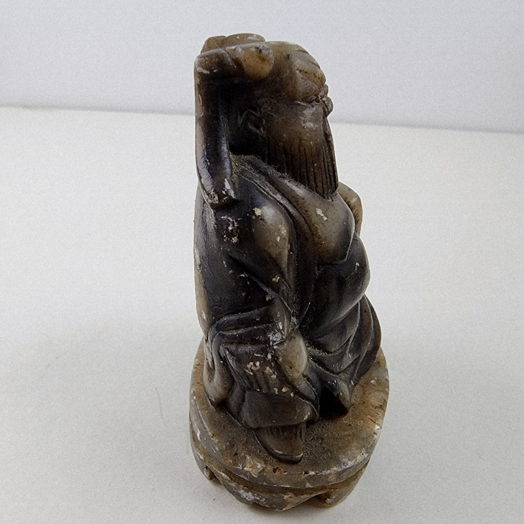 Shou Lao Star God of Longevity Chinese Stone Carving Vintage