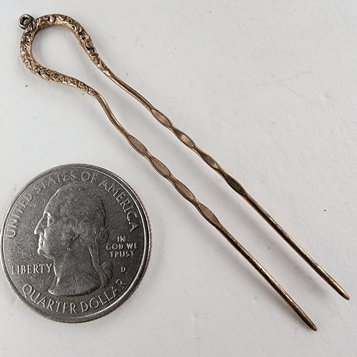 Gold Filled Victorian Hairpin Stick Pin Antique Edwardian for Eyeglasses