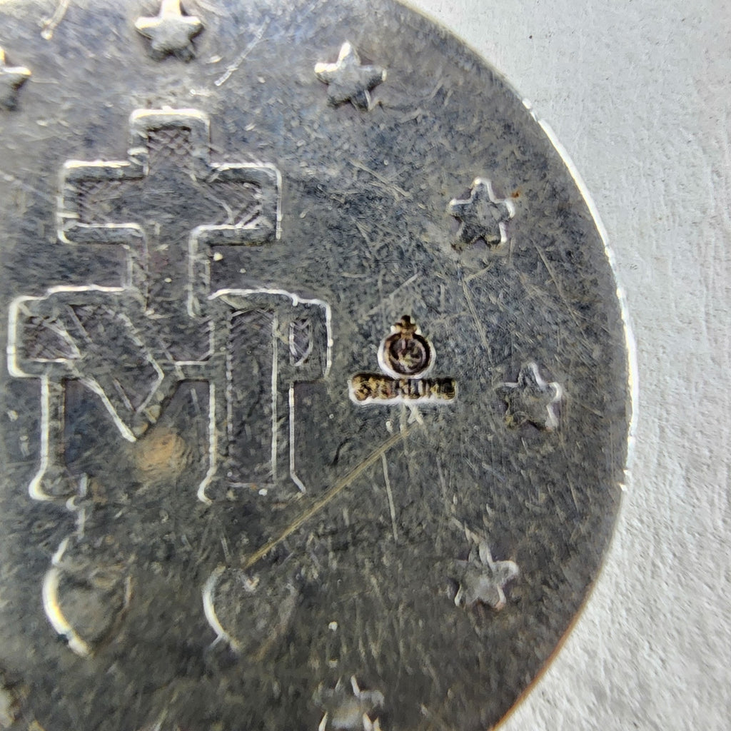 Catholic Sterling Silver 925 Miraculous Medal Vintage 1830 Jesus