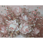 Pink Flowers Still Life Oil Painting Signed Emily Mid Century MCM