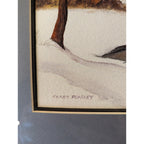 Watercolor Barn by Terry Peasley - Barn in Snow - MCM Winter Scene
