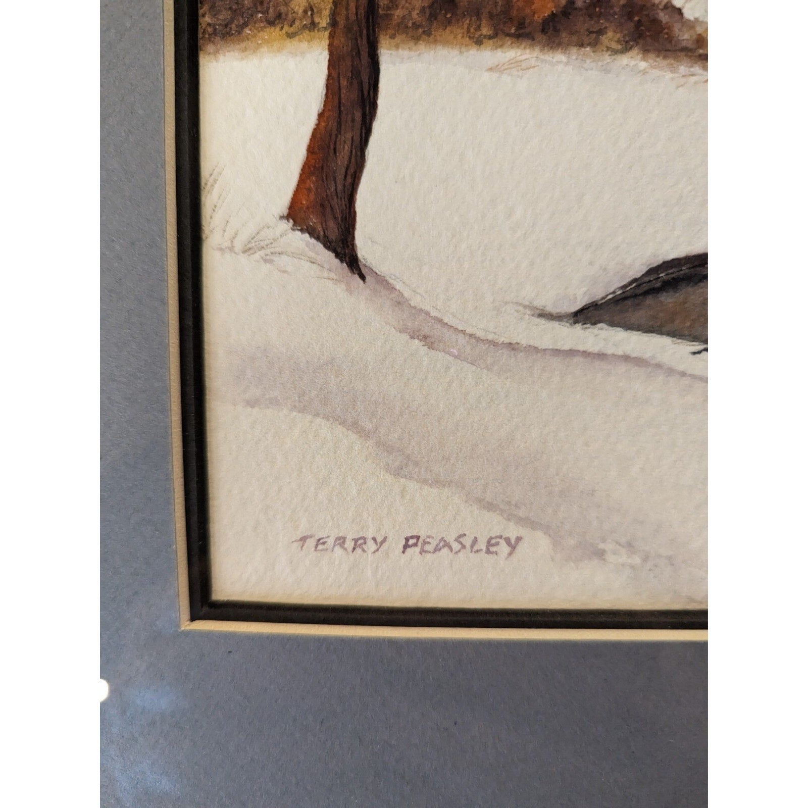Watercolor Barn by Terry Peasley - Barn in Snow - MCM Winter Scene