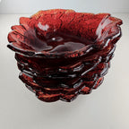 Indiana Glass Company Red & Yellow Logan Berry Bowl Set of 6