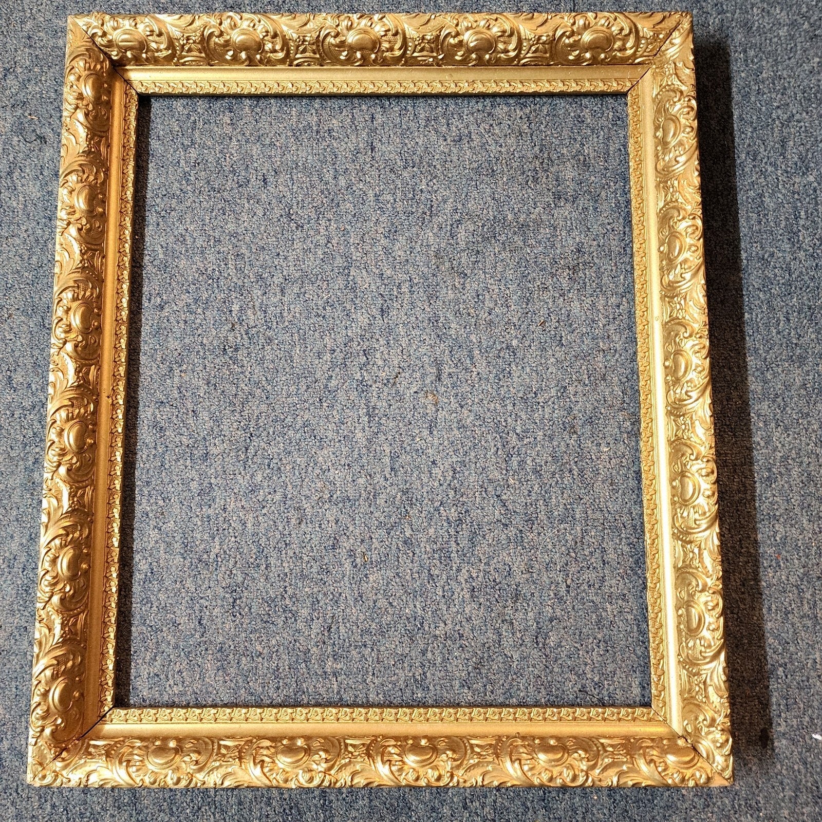 Antique Rococo Baroque Ornate Gold Frame 23" x 27" Painting Picture