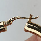 Giant 2" Hoop Earrings Gold Over Sterling Silver 925