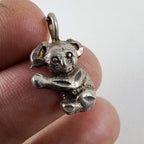 Koala Bear Earring & Pendant Set Diamond Cut Sterling Silver 925 Vintage
