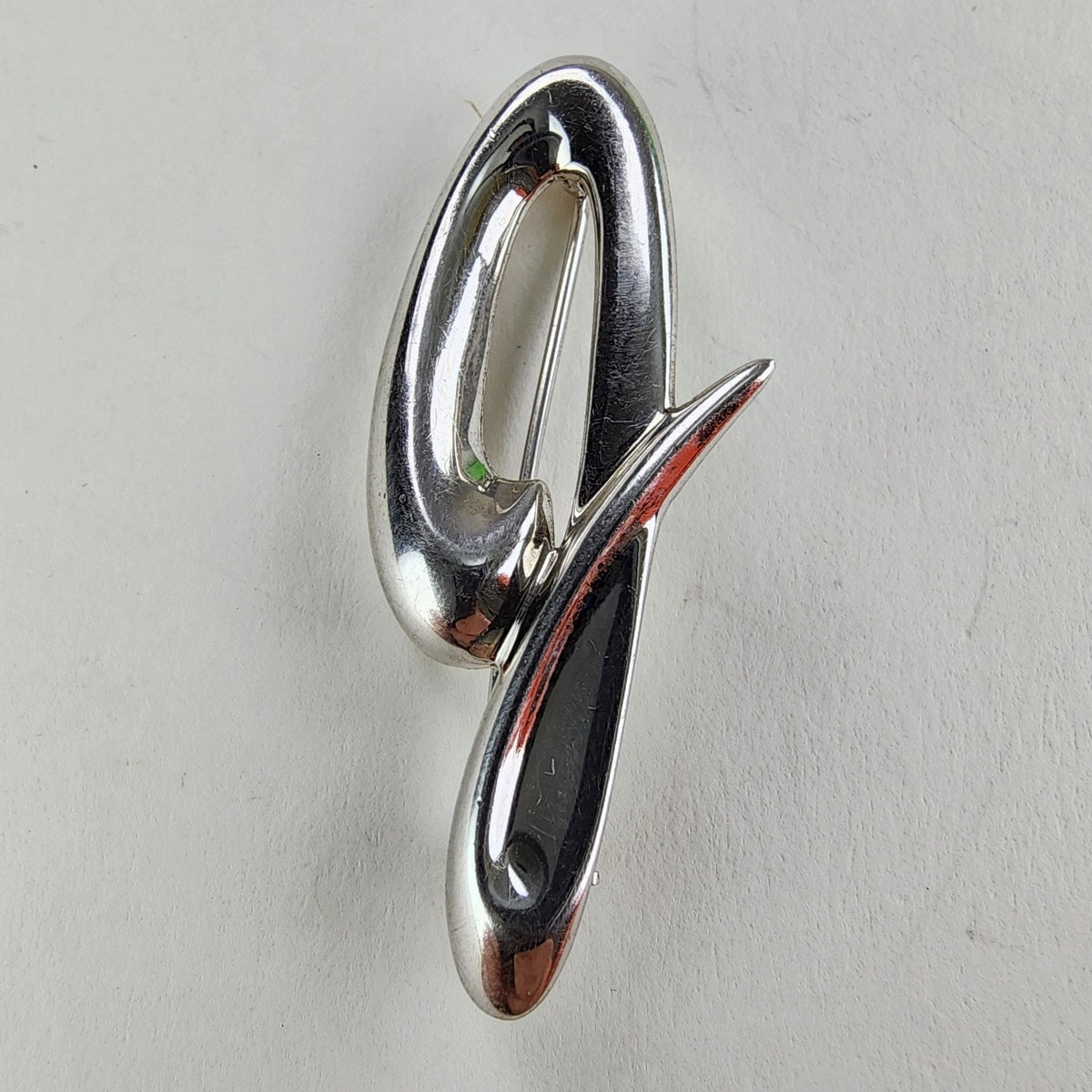J Initail Designer Sterling Silver 925 Brooch Vintage Pin