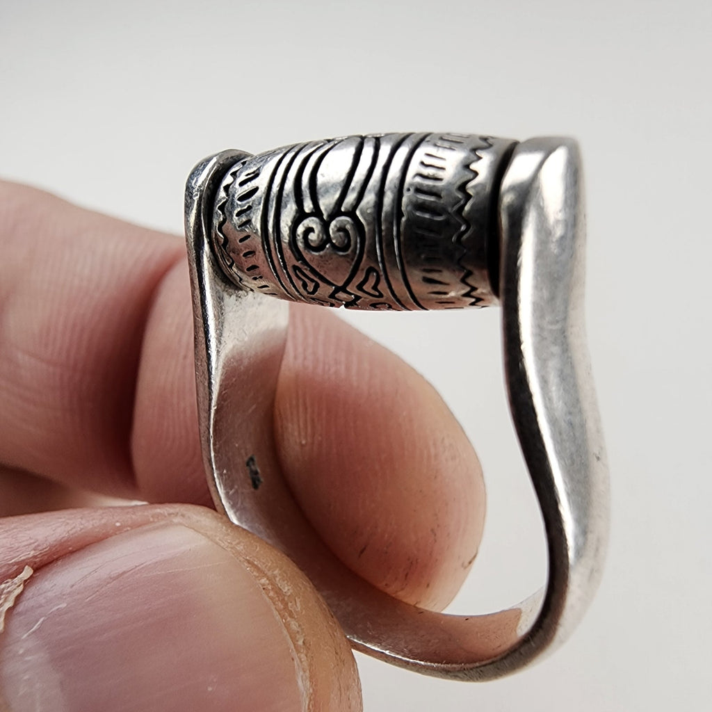 Vintage Brighton Sayan Spinner Fidget Ring Size 7 in Sterling Silver 925