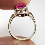 Purple Sapphire 2 Tone Gold Finish Russian Ring Size 9 Sterling Silver 875