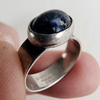 Native Lapis Ring Size 7 1/4 in Sterling Silver 925 Vintage