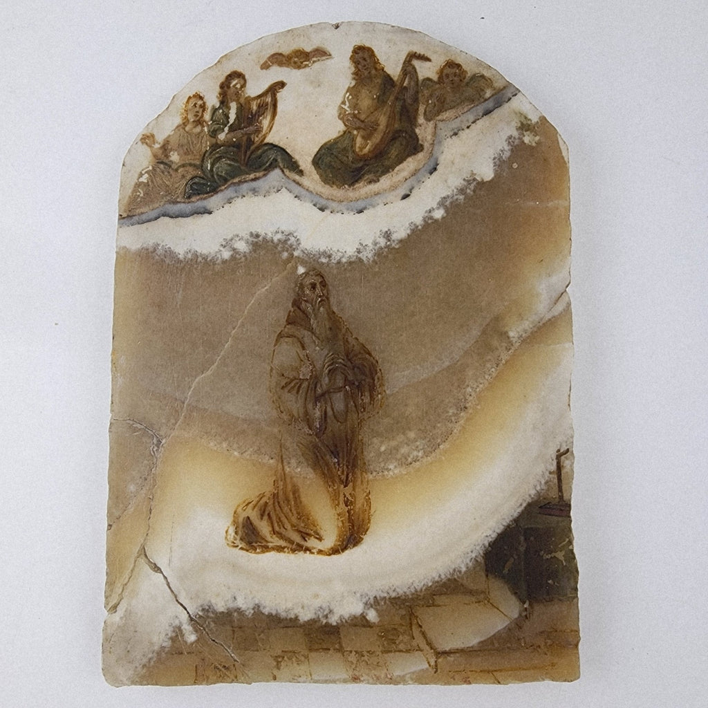 17th C Follower of Antonio Tempesta Alabaster Painting Baroque Italy Old Master