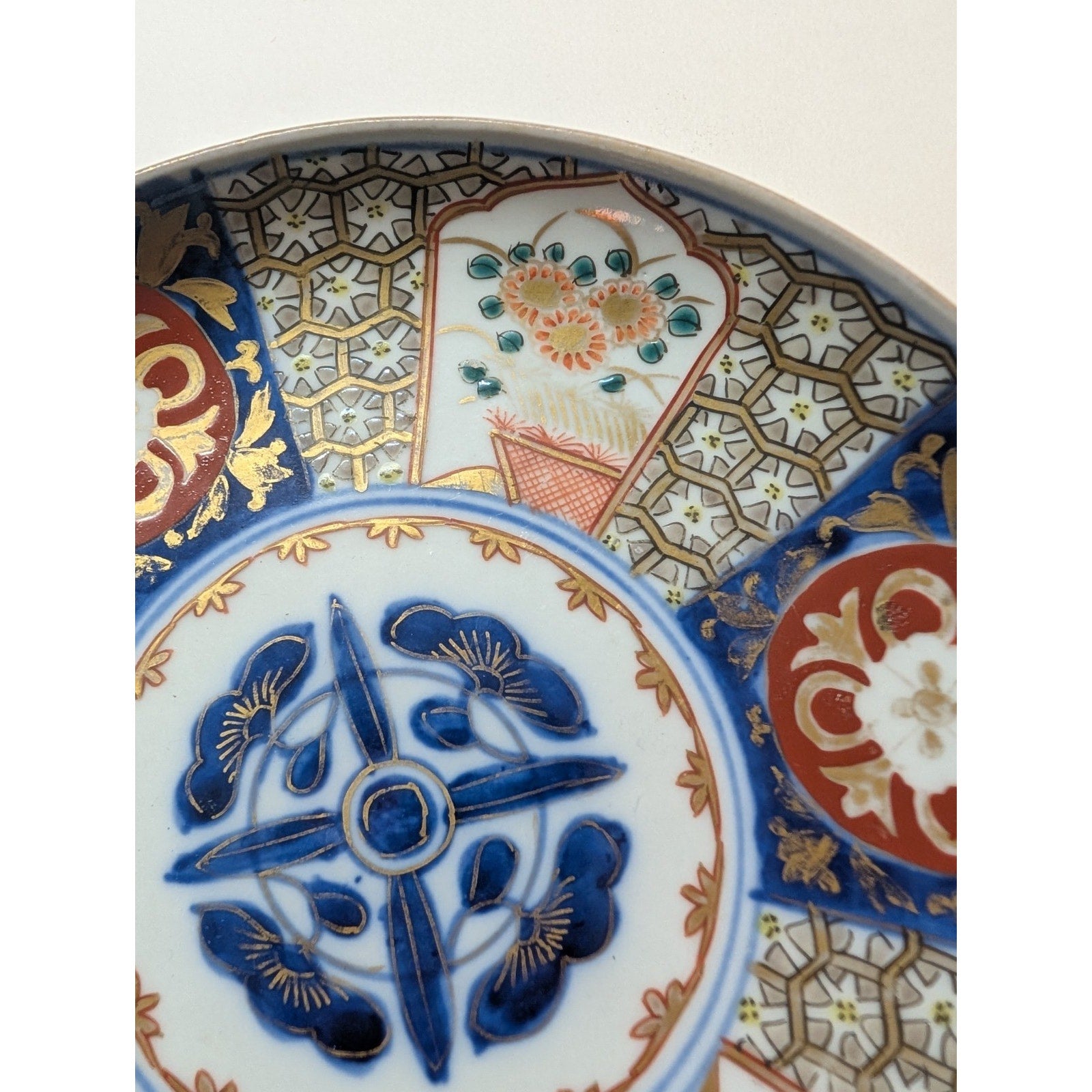 Japanese IMARI Porcelain Plate 7" Arita Hand Painted Pair