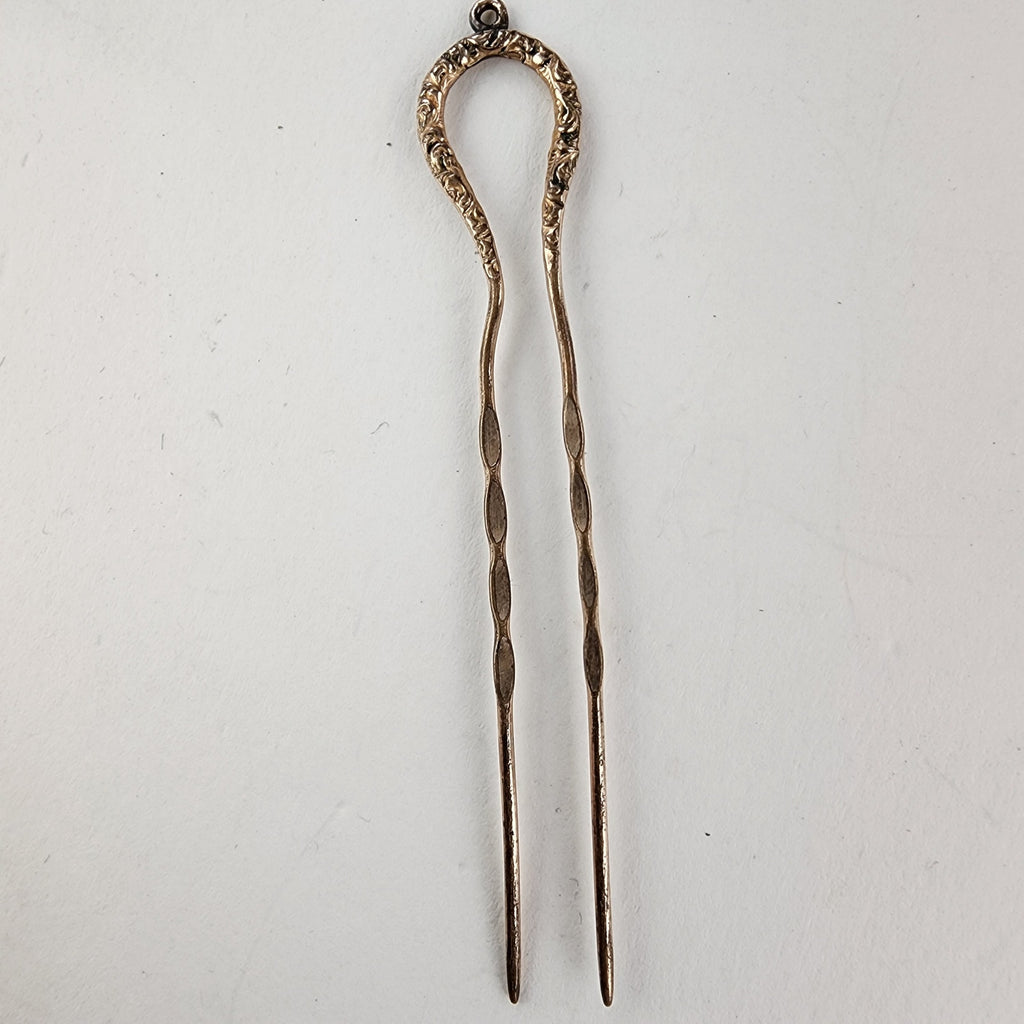 Gold Filled Victorian Hairpin Stick Pin Antique Edwardian for Eyeglasses