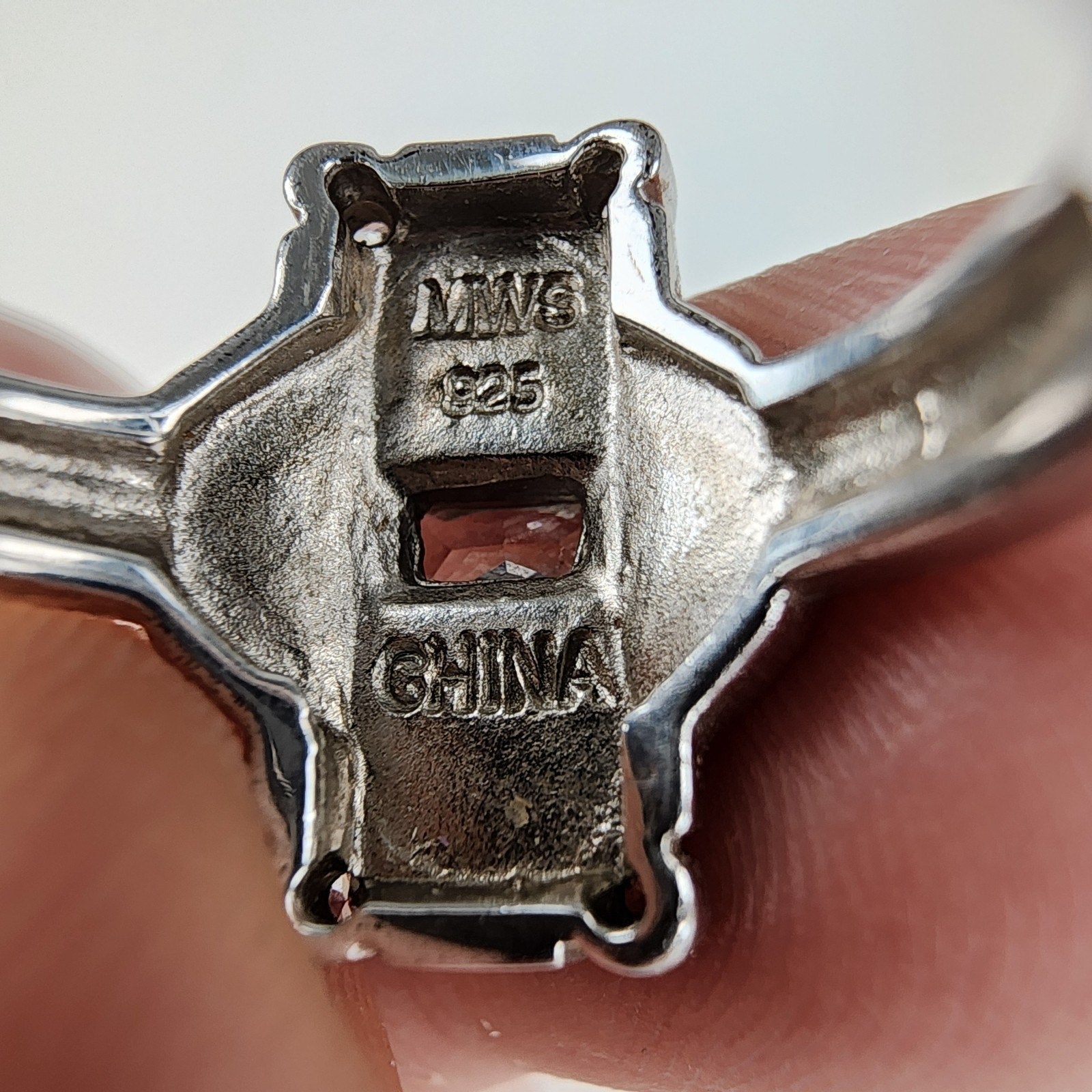 Art Deco Revival Sterling Silver 925 Cocktail Ring Size 7