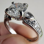 Vintage .900 Platinum Natural Diamond Wedding Set 1.00ct Center Stone 8.2g