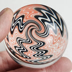 50mm Dichroic Wigwag Marble Borosilicate Glass Handblown Large 2" Size