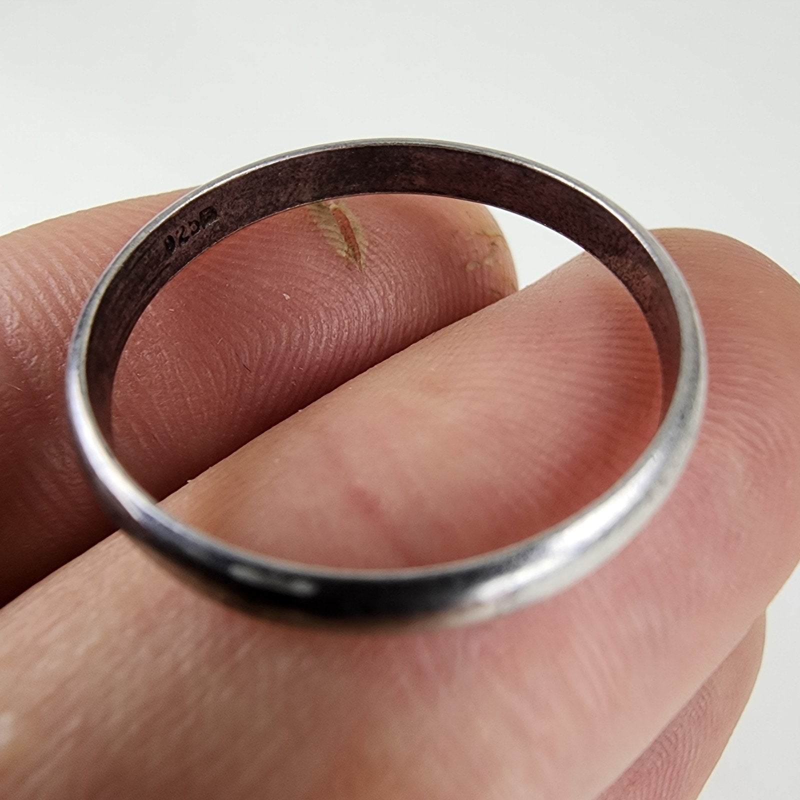 Wedding Band Ring Size 12 1/2 Sterling Silver 925 Vintage